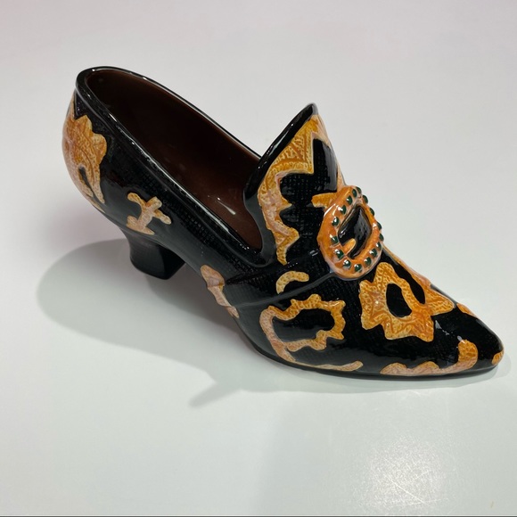 Seymour Mann Other - Autumn Witches Shoe black & orange by Seymour Mann